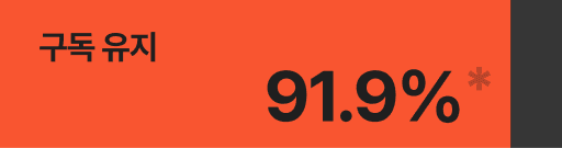 구독 유지 91.9%